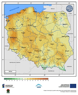 Minimalna dobowa temperatura powietrza w III dekadzie września o prawdopodobieństwie wystąpienia 10%