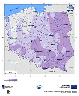 Prawdopodobieństwo wystąpienia dni z Tmin ≤ -20°C w III dekadzie lutego